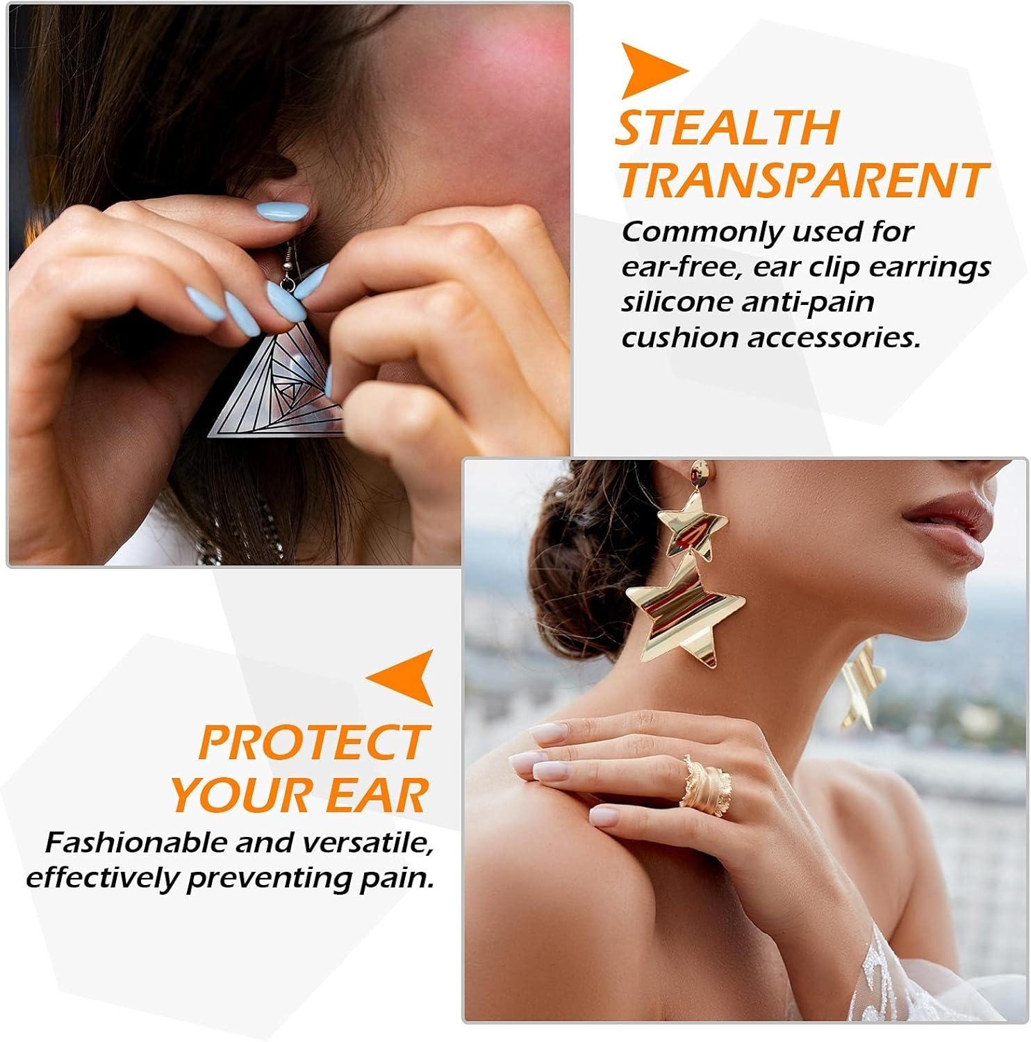Clear Invisible Earlobe Protectors