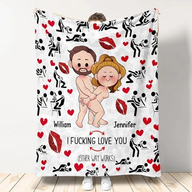 I Love You - Personalized Couple Blanket