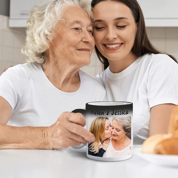 Custom Color Changing Coffee Mug, Personalized cups w/Picture, Text, Name - Personalized Gifts for Mom, Dad, Family, BestFriend, Mothers Day, Party Favors Mug 11oz