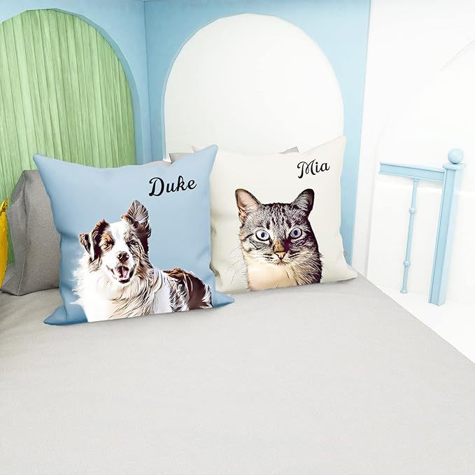 Custom pillow pet dog photo personalized pillow cover