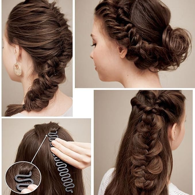 Hair braiding and updo styling tools