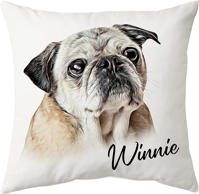 Custom pillow pet dog photo personalized pillow cover