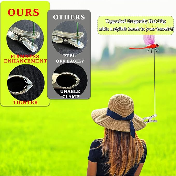  3D Simulation Pole Plug Dragonfly with Clip Garden Decoration