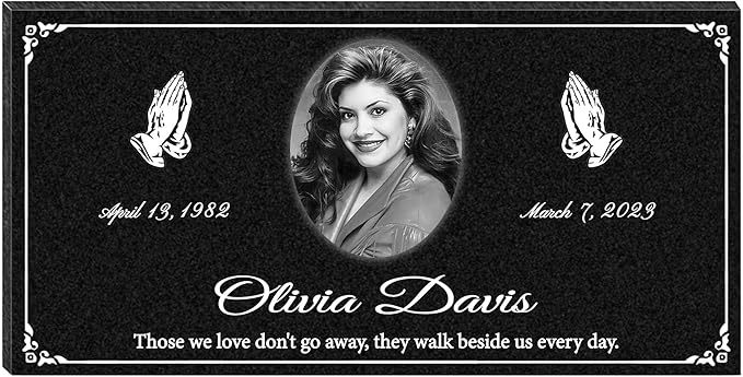 Outdoor Personalized Memorial Plaques, Memorial Garden Stones, Cemetery Tomb Decorations (Pets)