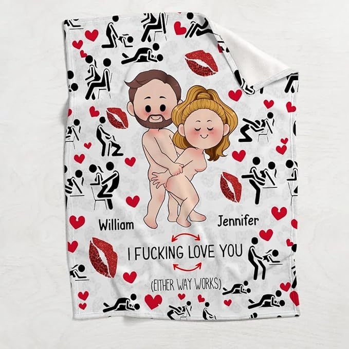 I Love You - Personalized Couple Blanket