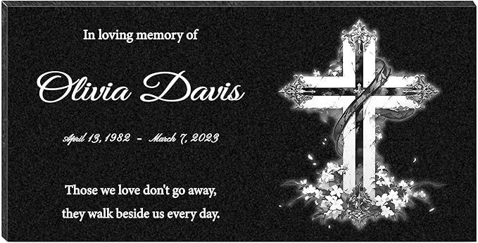 Outdoor Personalized Memorial Plaques, Memorial Garden Stones, Cemetery Tomb Decorations (Pets)