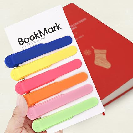 Silicone bookmark clips