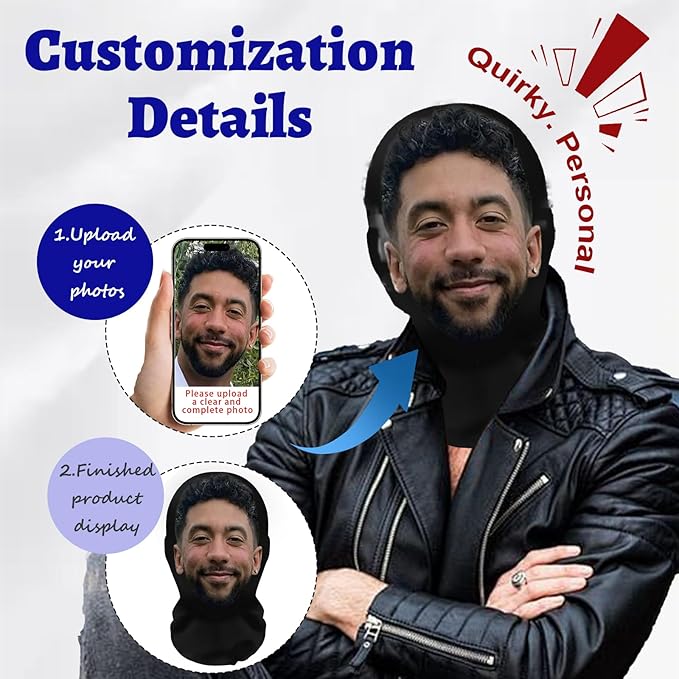 Custom Photo Face Mask – Personalized Bandana Mask for Fun & Style