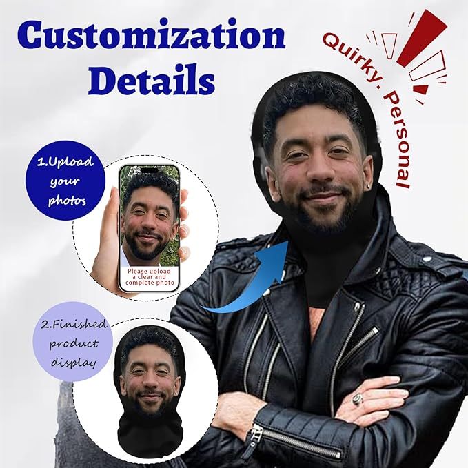 Custom Photo Face Mask – Personalized Bandana Mask for Fun & Style