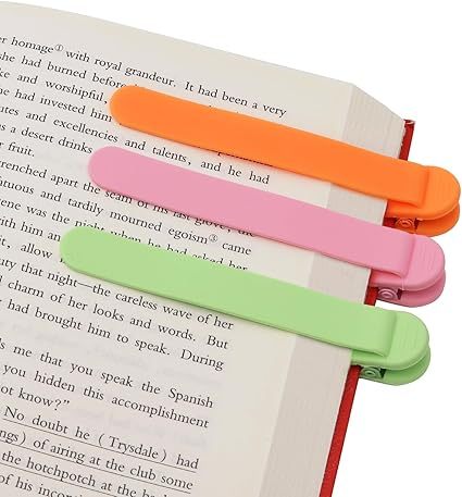 Silicone bookmark clips