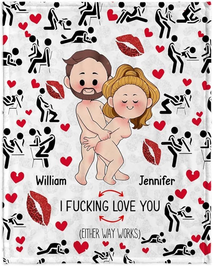 I Love You - Personalized Couple Blanket