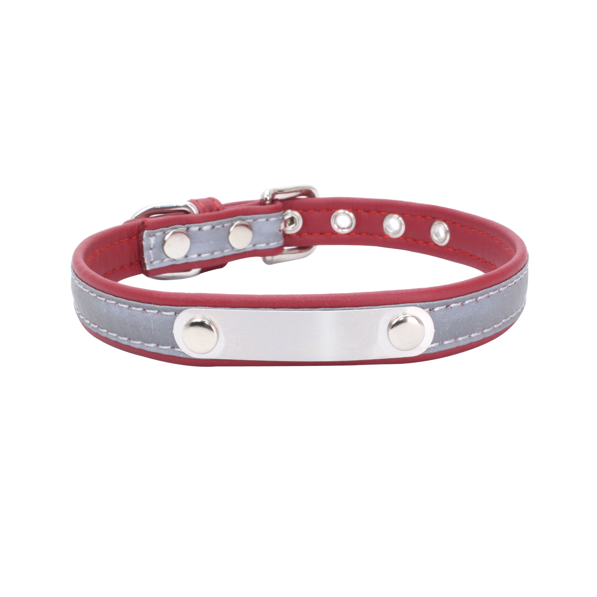 Reflective Pet Leather Collar Anti-Lost