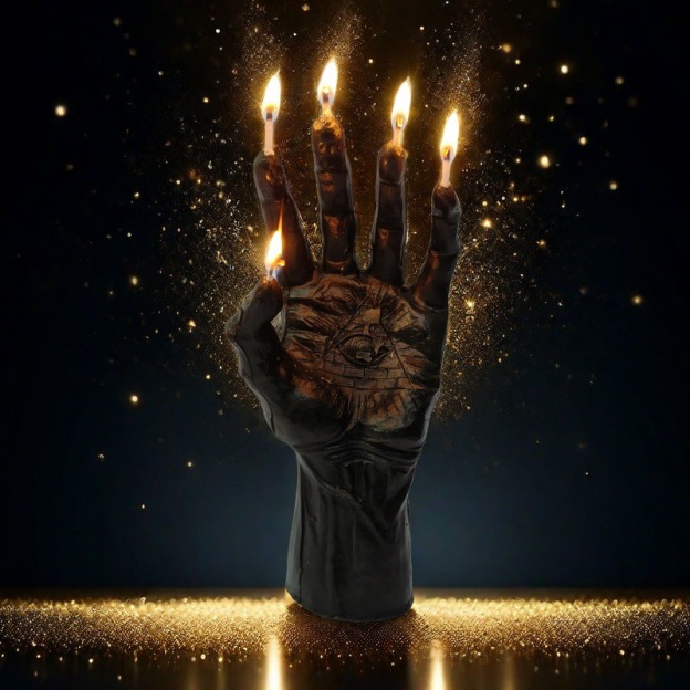 Burning finger candle props decoration