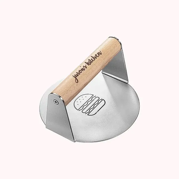 Personalized Engraved Burger Press Stainless Steel