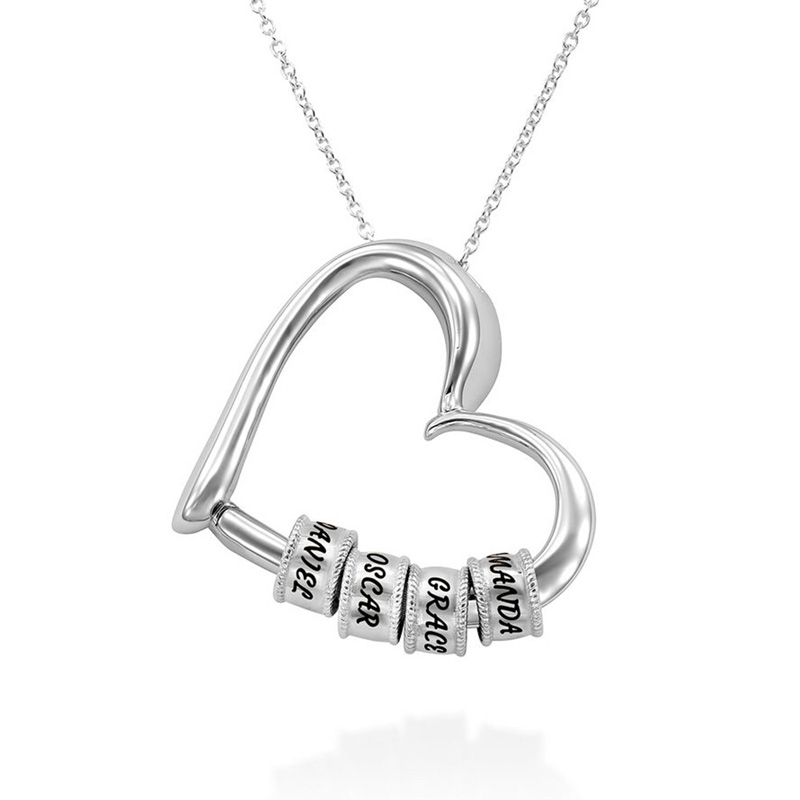 Customized love engraved necklace