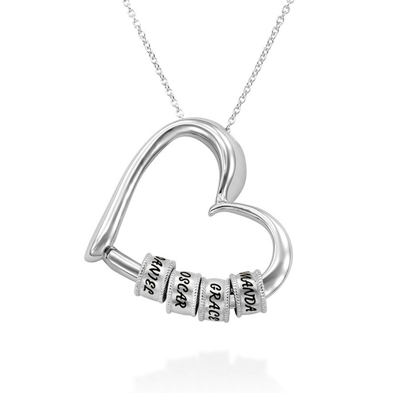 Customized love engraved necklace