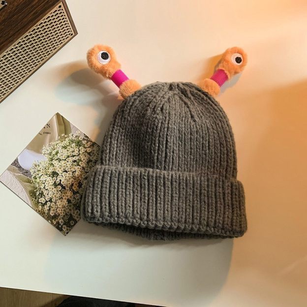 Cute Knitted Glowing Antenna Hat
