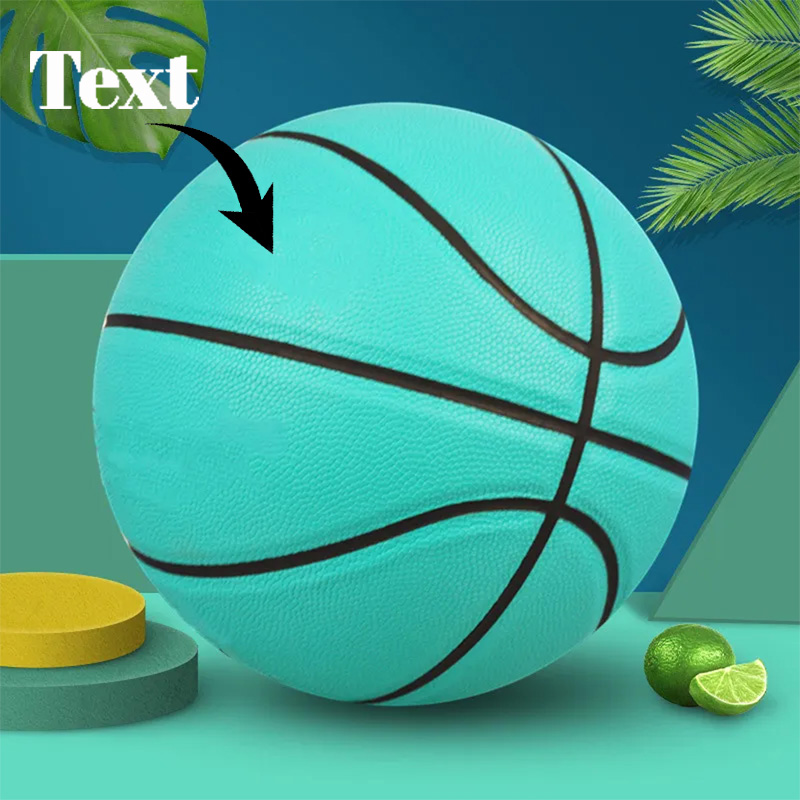 Colorful glow-in-the-dark basketball