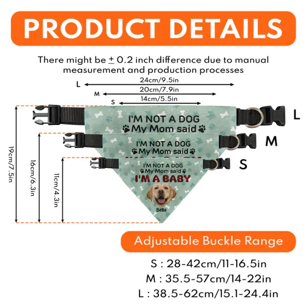 Personalized Photo Dog Bandana Collar