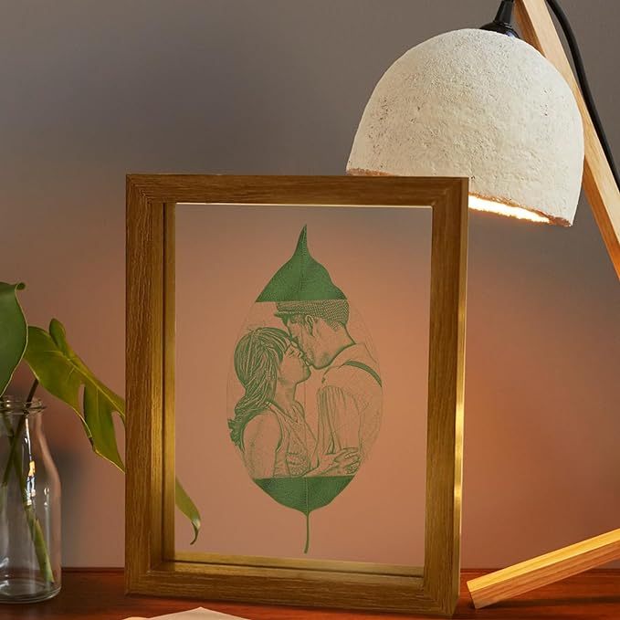 Personalized and Peace leaf engraving
