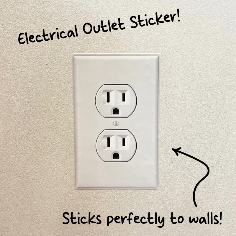 Prank wall socket decorative stickers