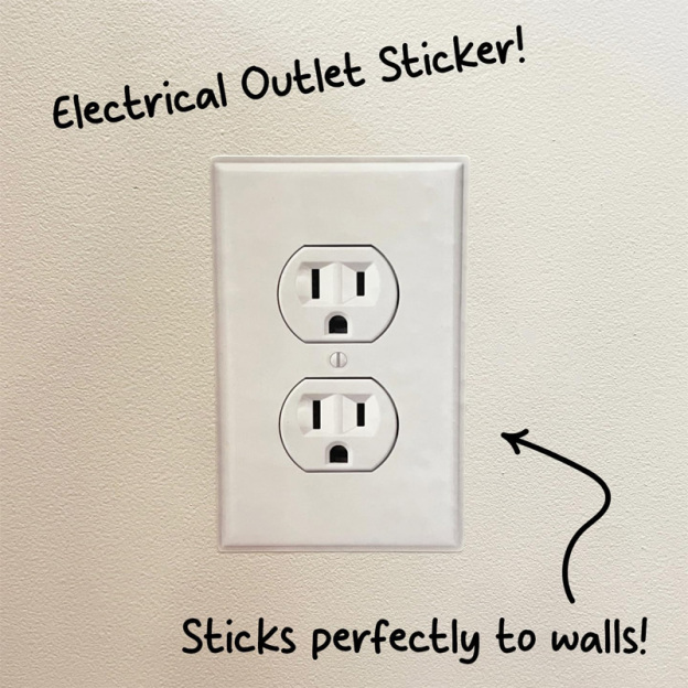Prank wall socket decorative stickers