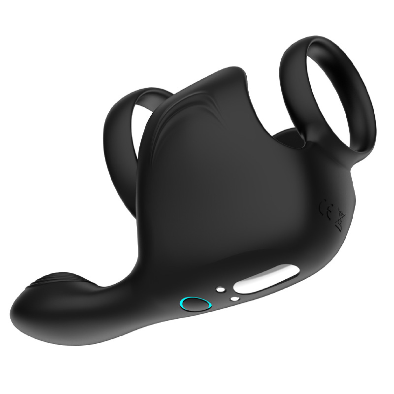 Double-ring vibrating finger massager