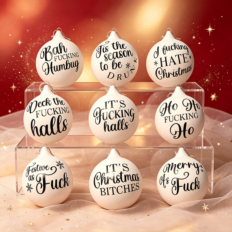 Funny prank Christmas ball decorations
