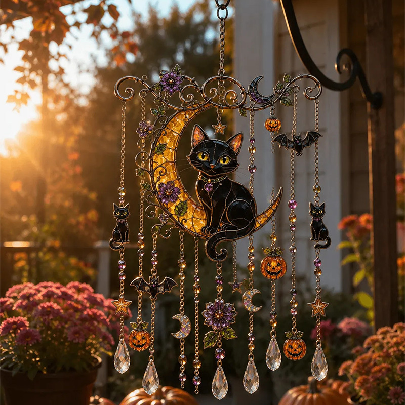 Halloween light-catching wind chimes
