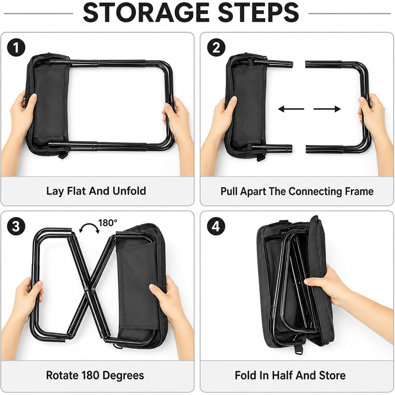 Portable folding stool