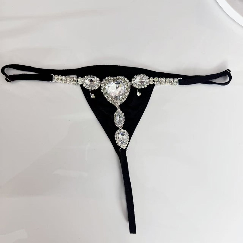 Heart-shaped sequined underwear
