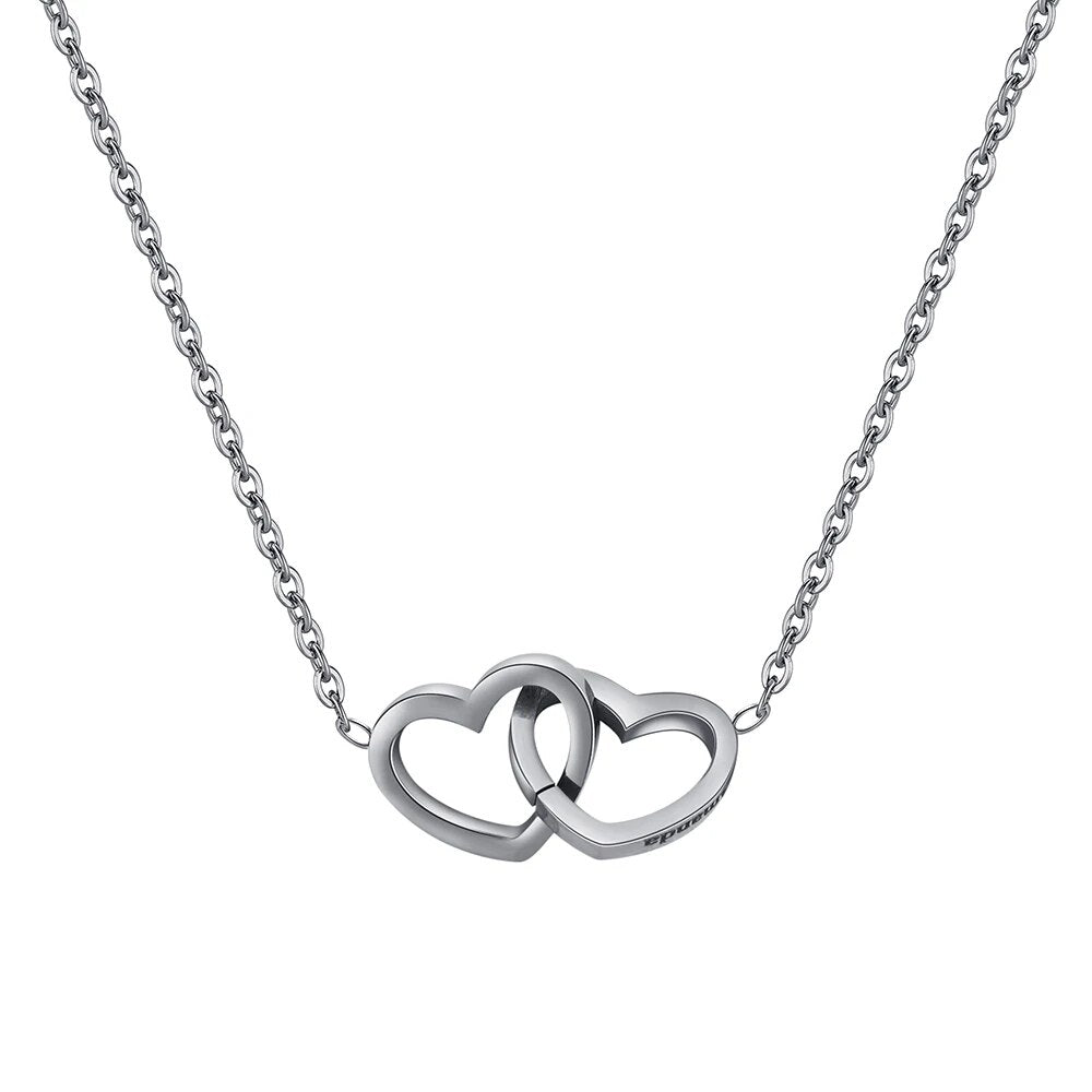 "To The Best Mom Ever"- Interlocking Hearts Necklace w/ Luxury LED Box