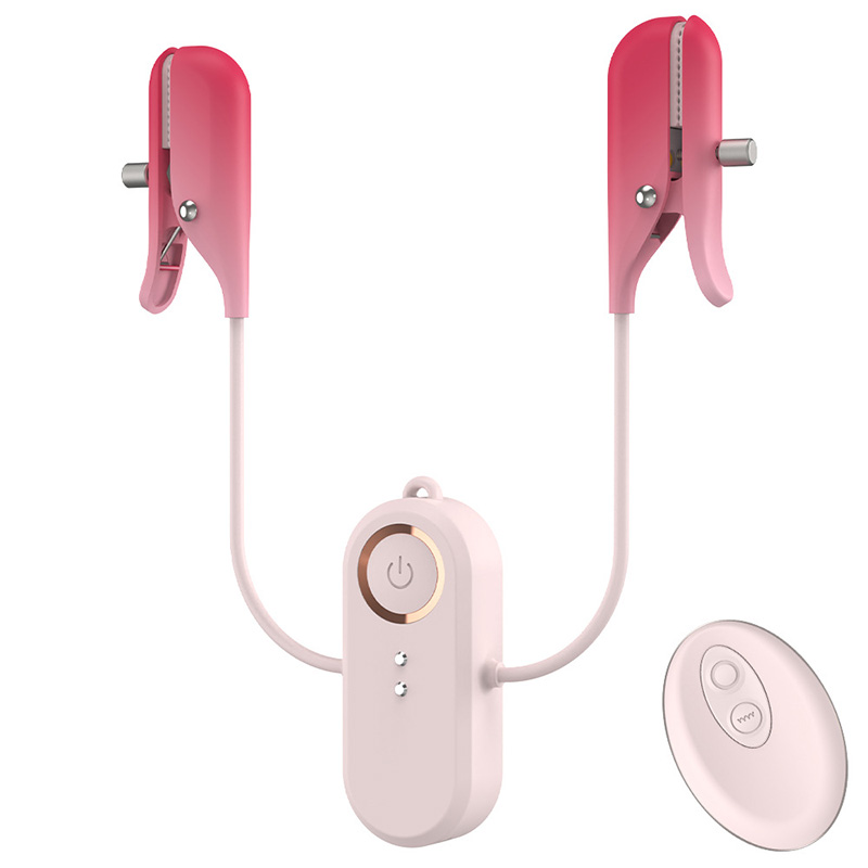 Electric remote control nipple vibrator