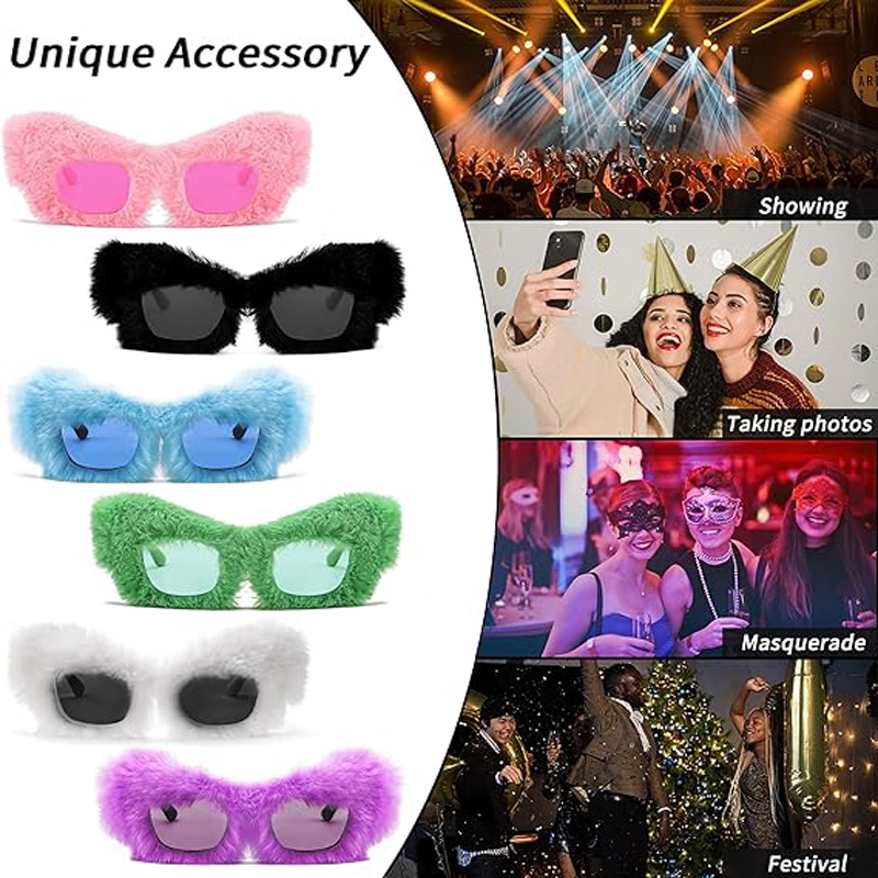 Plush Square Frame Sunglasses