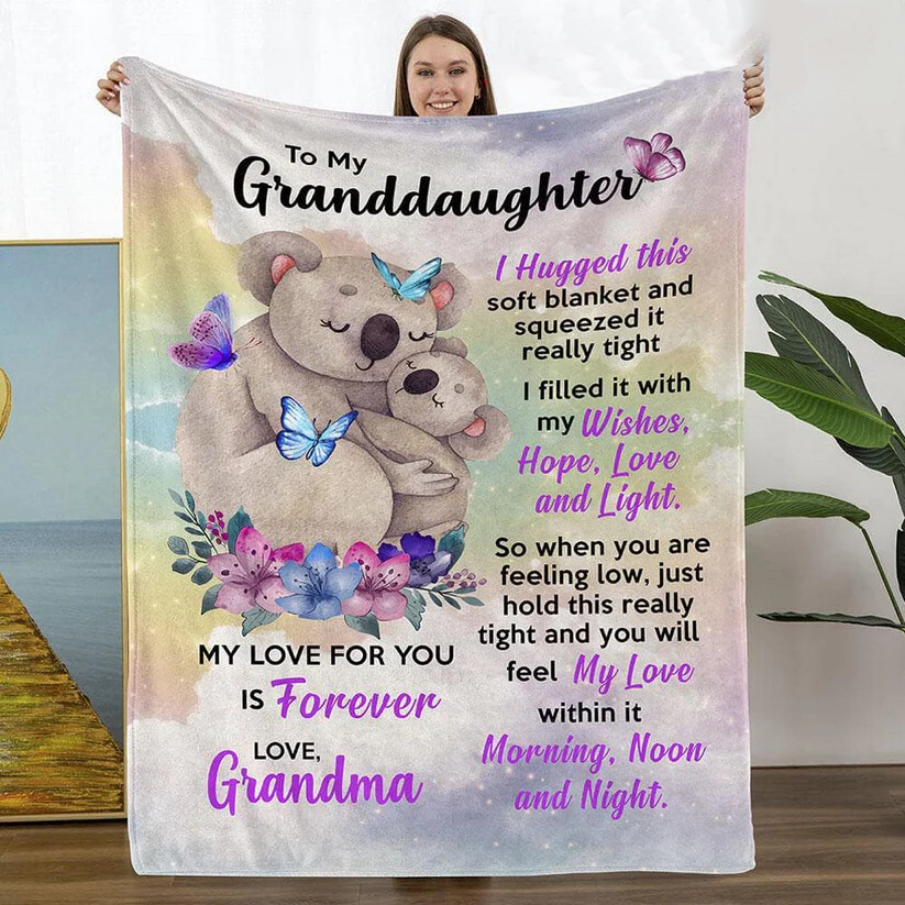 Granddaughter Blanket - Koala Hug