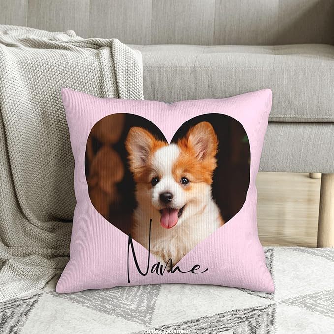 Custom pillow pet dog photo personalized pillow cover