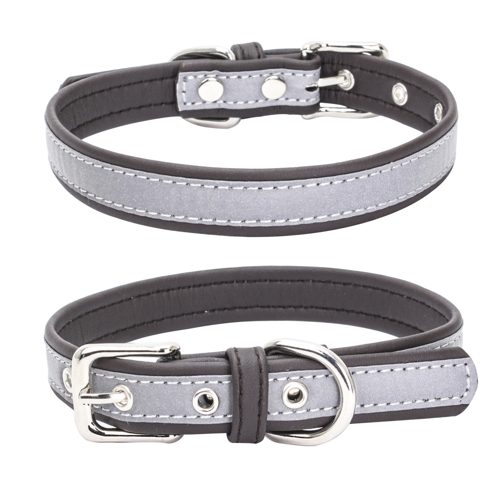 Reflective Pet Leather Collar Anti-Lost