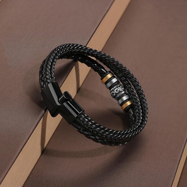 Mens Leather Bracelets Gifts for Husband