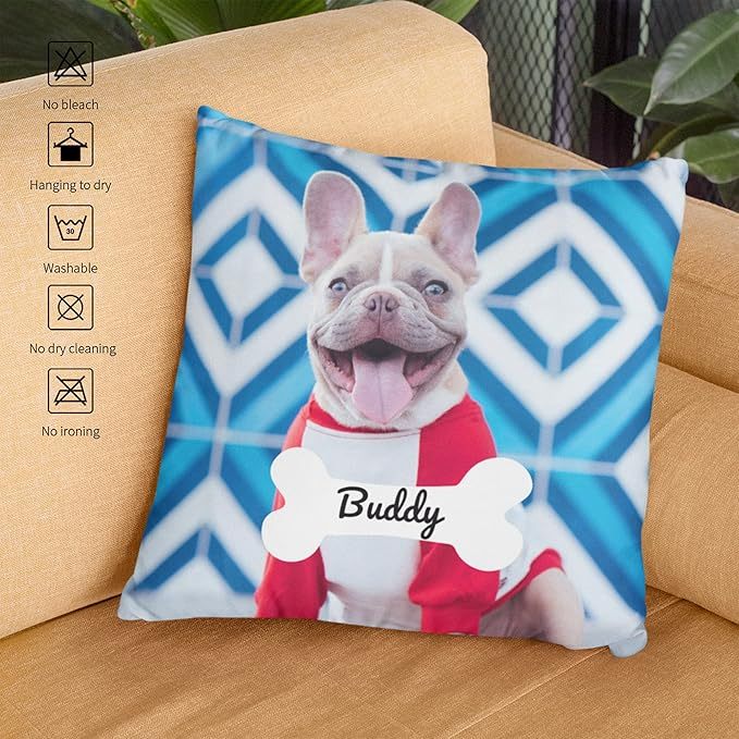 Custom pillow pet dog photo personalized pillow cover