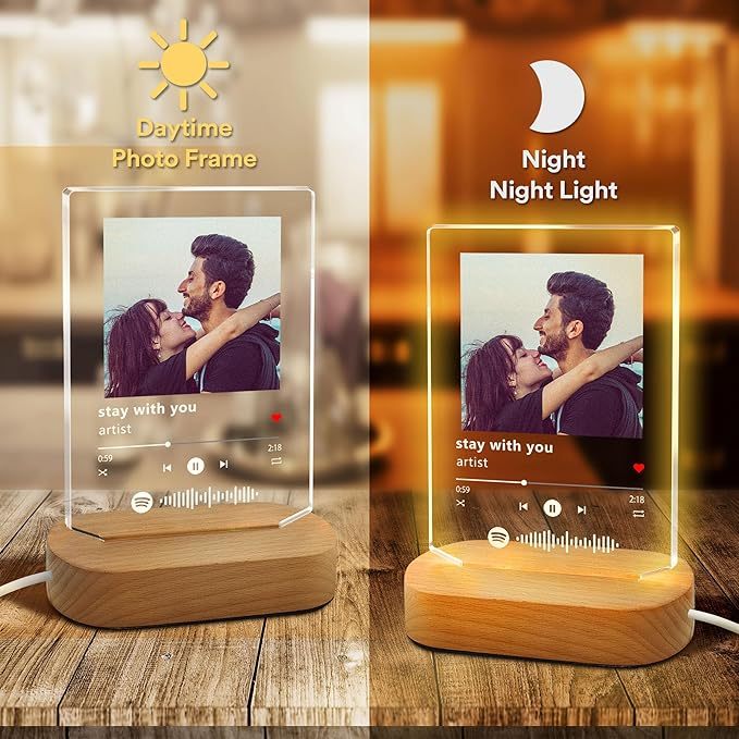 Acrylic night light bedroom bedside lamp diy gift