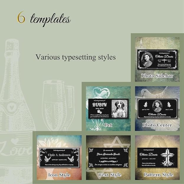 Outdoor Personalized Memorial Plaques, Memorial Garden Stones, Cemetery Tomb Decorations (Pets)