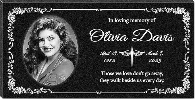 Outdoor Personalized Memorial Plaques, Memorial Garden Stones, Cemeter