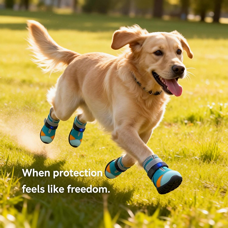 Dog Shoes with Built-in Lights