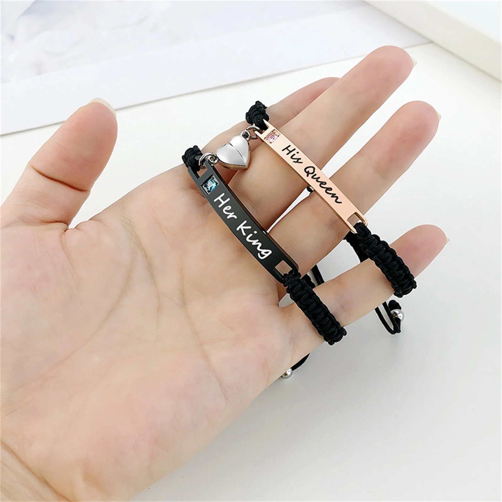 Magnetic Couple Bracelets for Men and Women One Pair