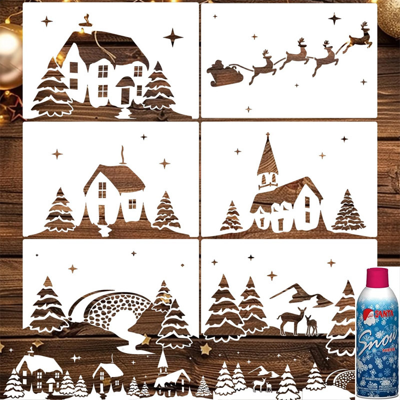 Christmas window printing decorations