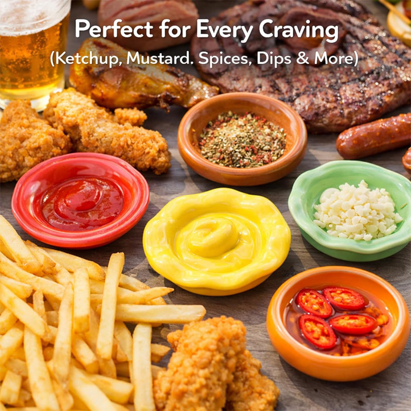 Creative hamburger dipping sauce dish