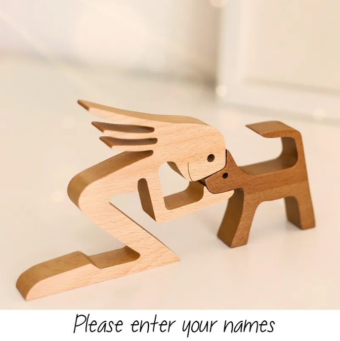 Personalized Custom Wooden Pet Carvings - The Love Between You And You