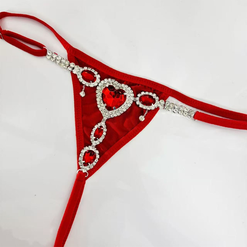 Heart-shaped sequined underwear