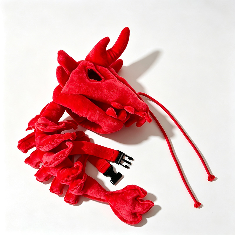 Kitten skeleton plush toy costume
