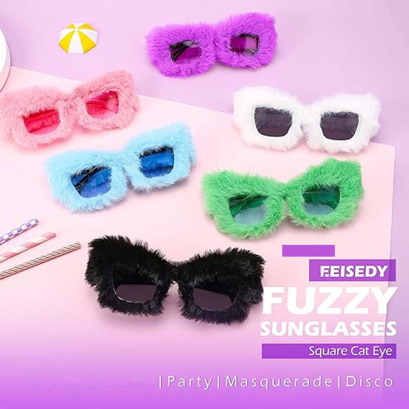 Plush Square Frame Sunglasses